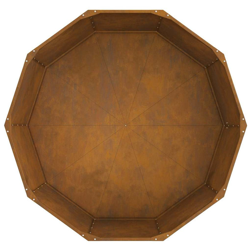 vidaXL Planter Rusty 120 x 120 x 50 cm Weathering Steel