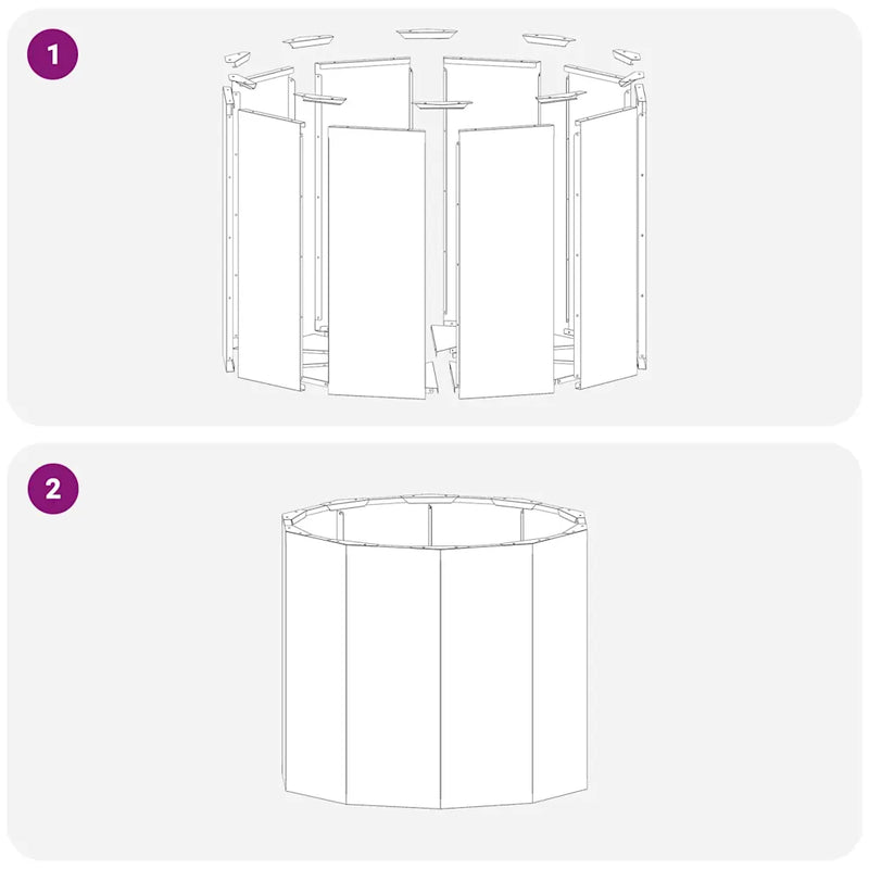 Planter Black 60 x 60 x 50 cm Steel