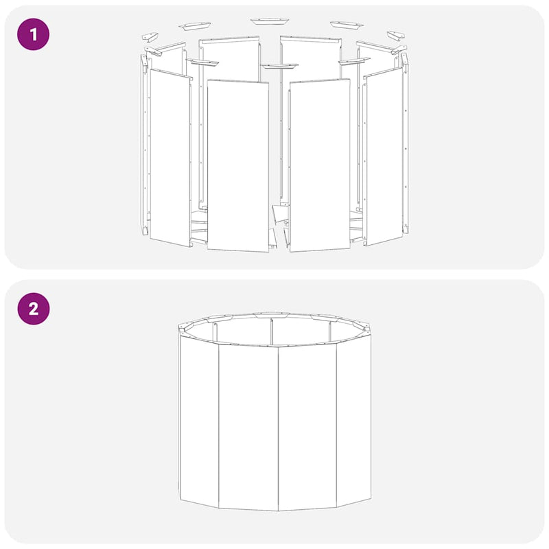 vidaXL Planter Anthracite 60 x 60 x 50 cm Steel