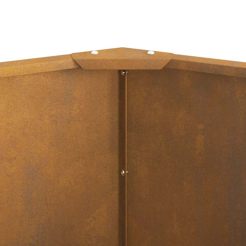 vidaXL Planter Rusty 60 x 60 x 50 cm Weathering Steel