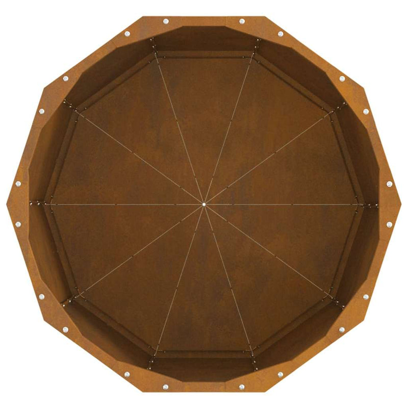 vidaXL Planter Rusty 60 x 60 x 50 cm Weathering Steel