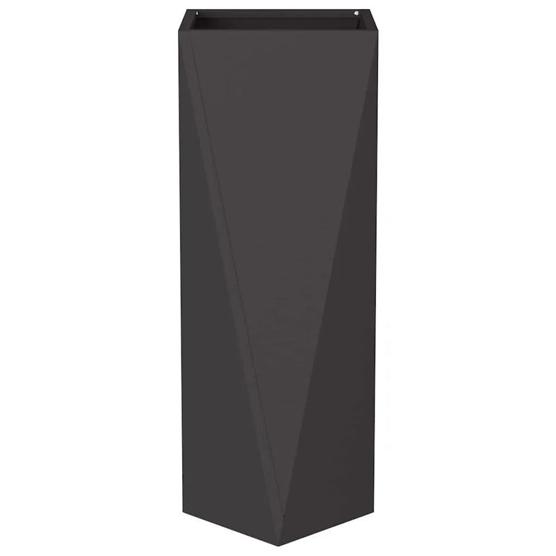 Planter 2 pcs Black 30 x 30 x 75 cm Steel