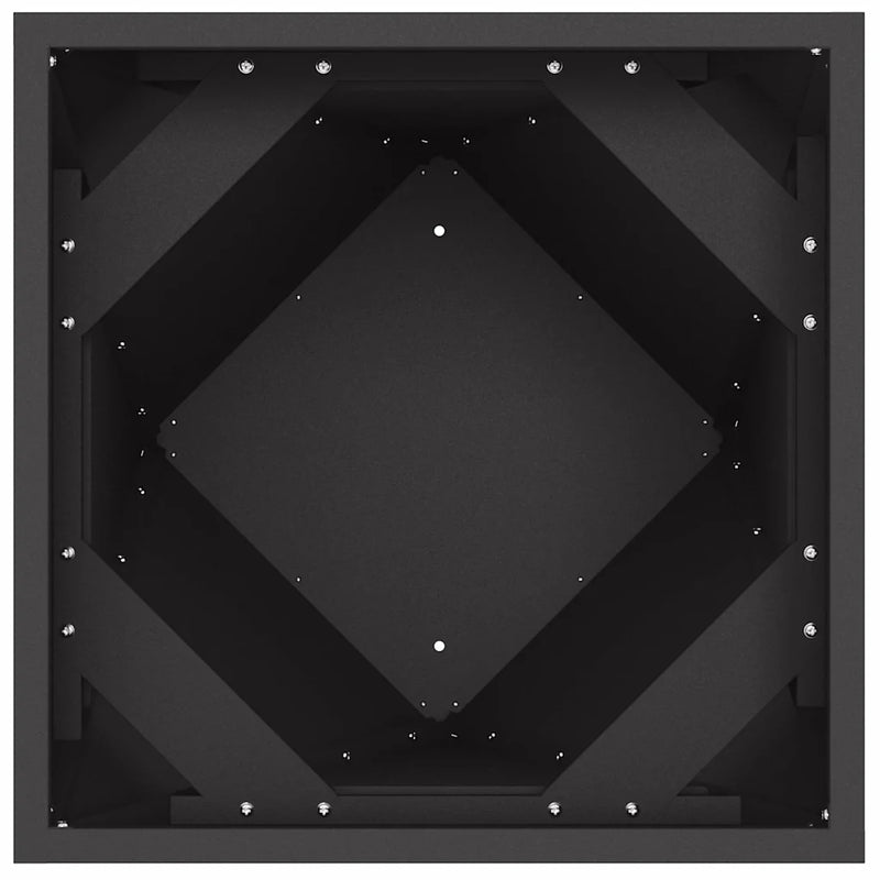 Planter 2 pcs Black 30 x 30 x 75 cm Steel