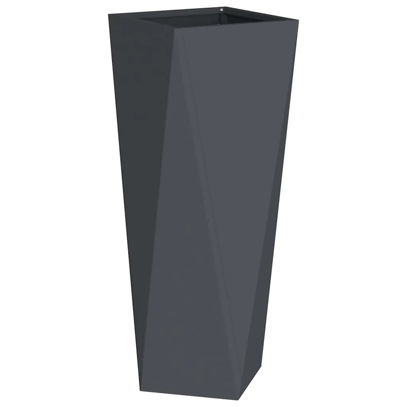 Planter 2 pcs Anthracite 30 x 30 x 75 cm Steel