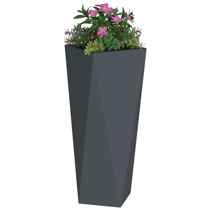Planter 2 pcs Anthracite 30 x 30 x 75 cm Steel