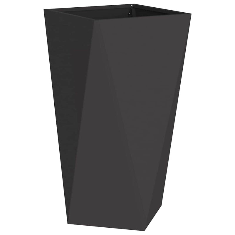 vidaXL Planter 2 pcs Black 40 x 40 x 75 cm Steel