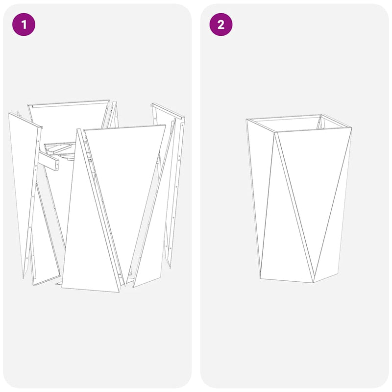 vidaXL Planter Anthracite 40 x 40 x 75 cm Steel