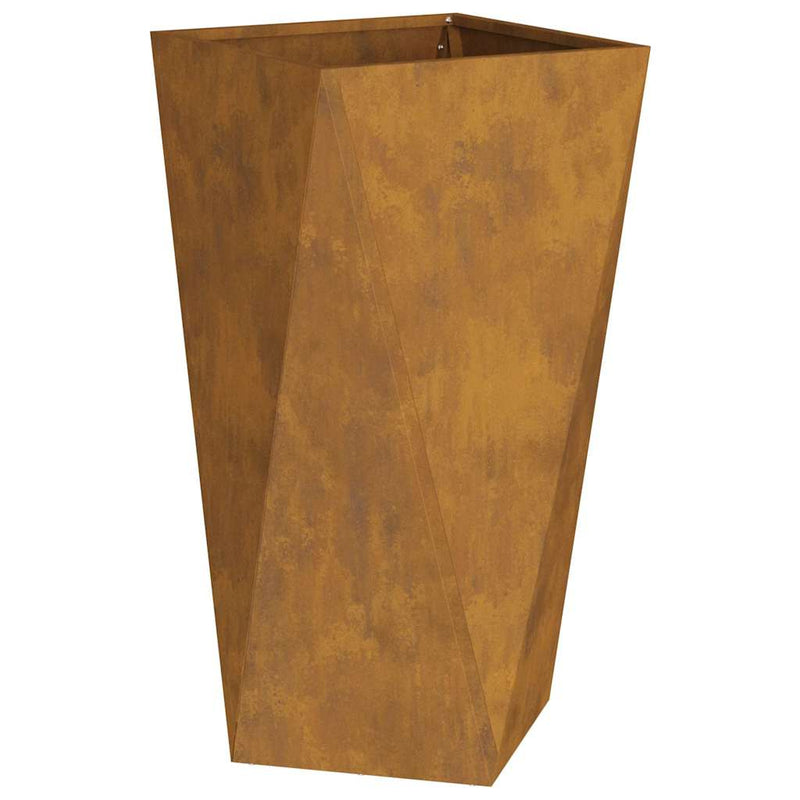 vidaXL Planter 2 pcs Rusty 40 x 40 x 75 cm Weathering Steel