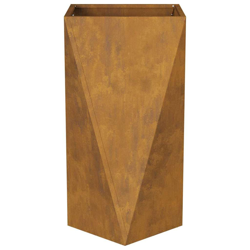 vidaXL Planter 2 pcs Rusty 40 x 40 x 75 cm Weathering Steel