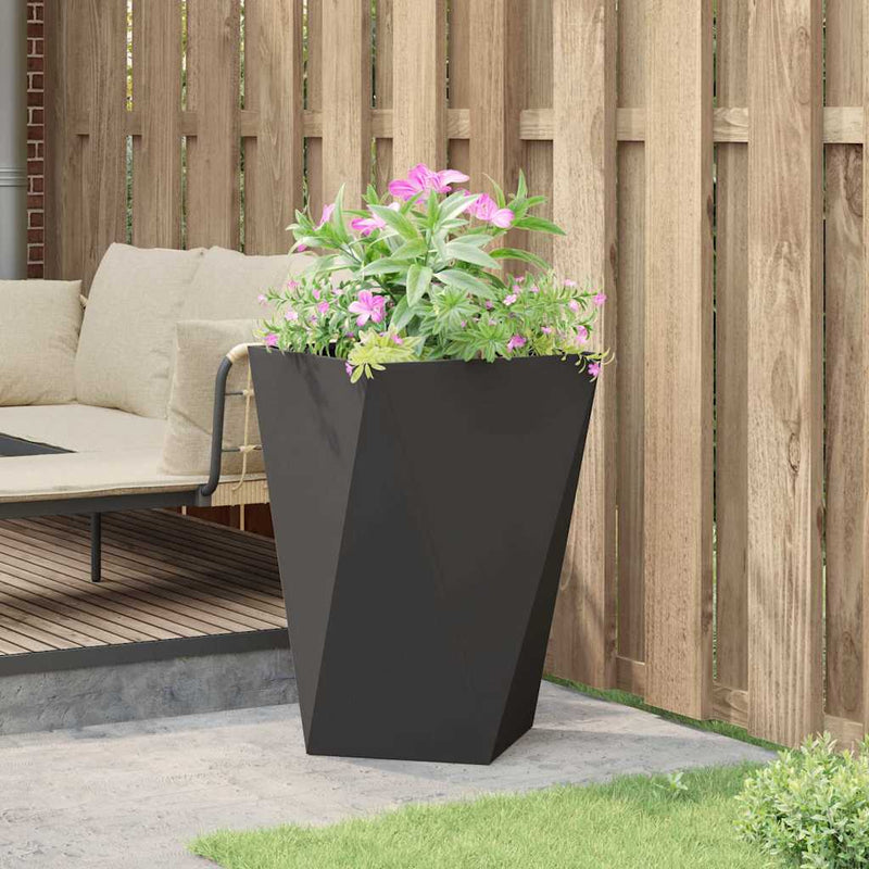 vidaXL Planter Black 50 x 50 x 75 cm Steel