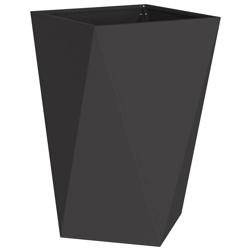vidaXL Planter Black 50 x 50 x 75 cm Steel