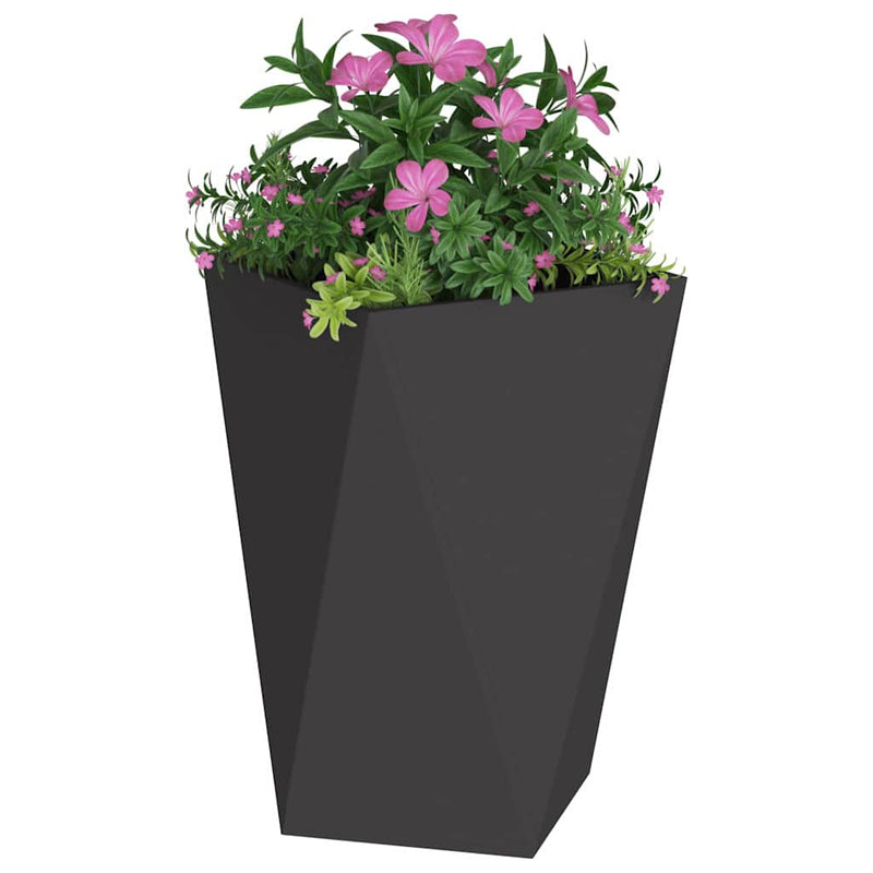 vidaXL Planter Black 50 x 50 x 75 cm Steel