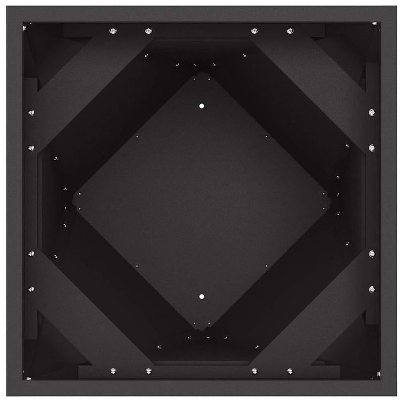 vidaXL Planter 2 pcs Black 50 x 50 x 75 cm Steel