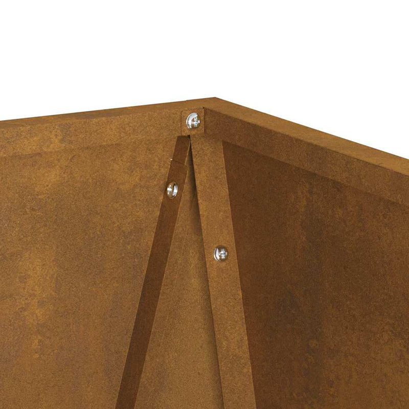 vidaXL Planter 2 pcs Rusty 50 x 50 x 75 cm Weathering Steel