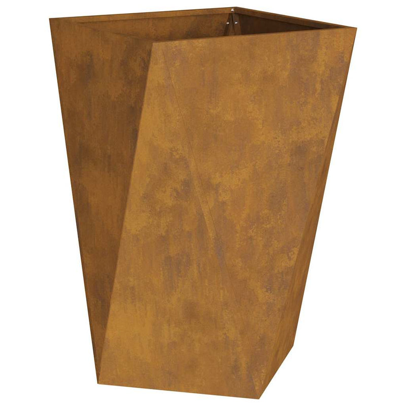vidaXL Planter 2 pcs Rusty 50 x 50 x 75 cm Weathering Steel
