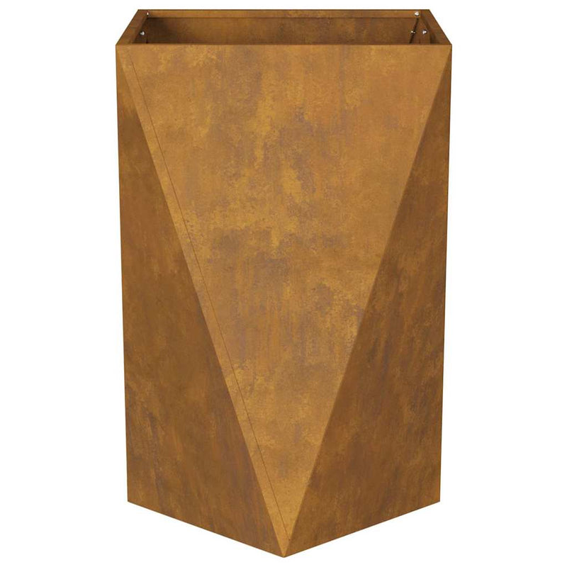 vidaXL Planter 2 pcs Rusty 50 x 50 x 75 cm Weathering Steel