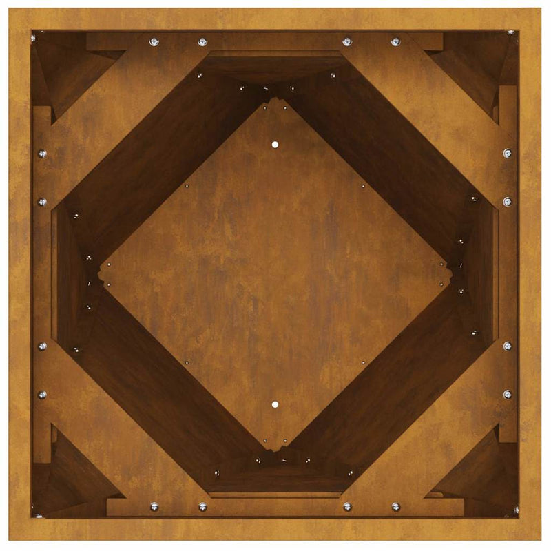 vidaXL Planter 2 pcs Rusty 50 x 50 x 75 cm Weathering Steel