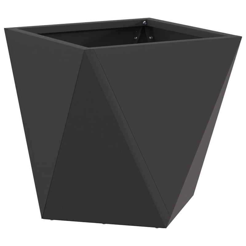 vidaXL Planter 2 pcs Black 30 x 30 x 30 cm Steel