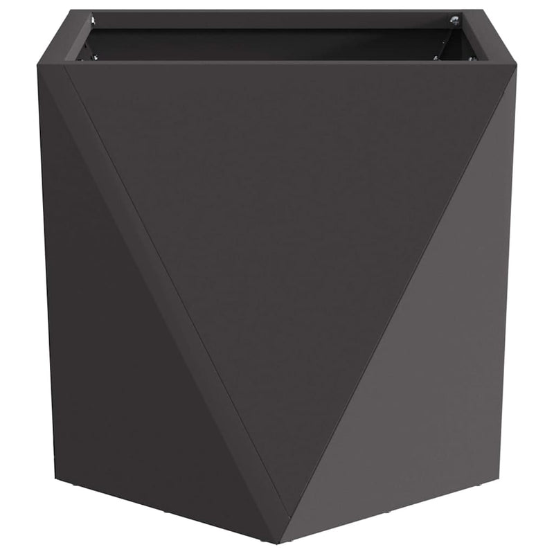 vidaXL Planter 2 pcs Black 30 x 30 x 30 cm Steel