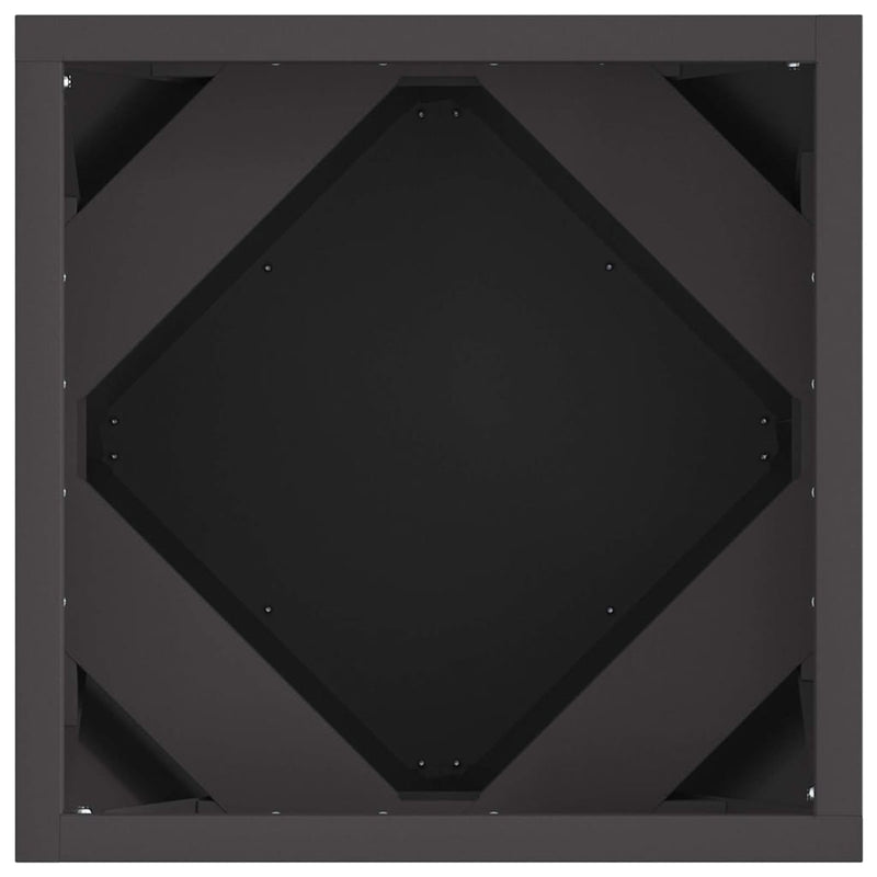 vidaXL Planter 2 pcs Black 30 x 30 x 30 cm Steel