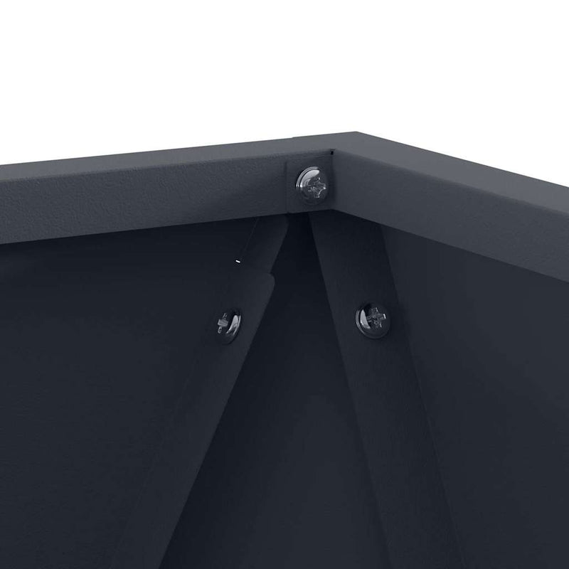vidaXL Planter 2 pcs Anthracite 30 x 30 x 30 cm Steel