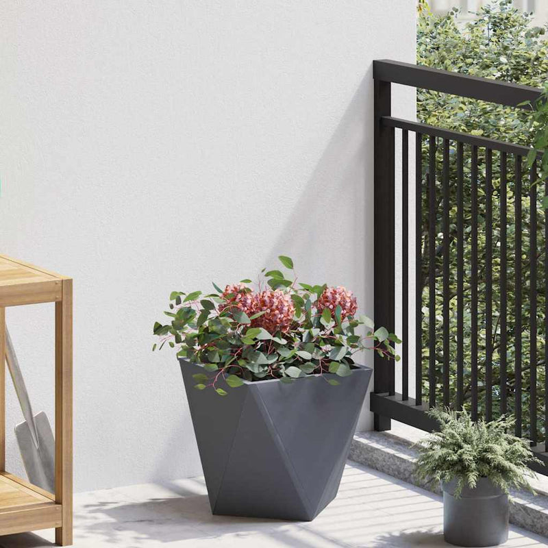 vidaXL Planter 2 pcs Anthracite 30 x 30 x 30 cm Steel
