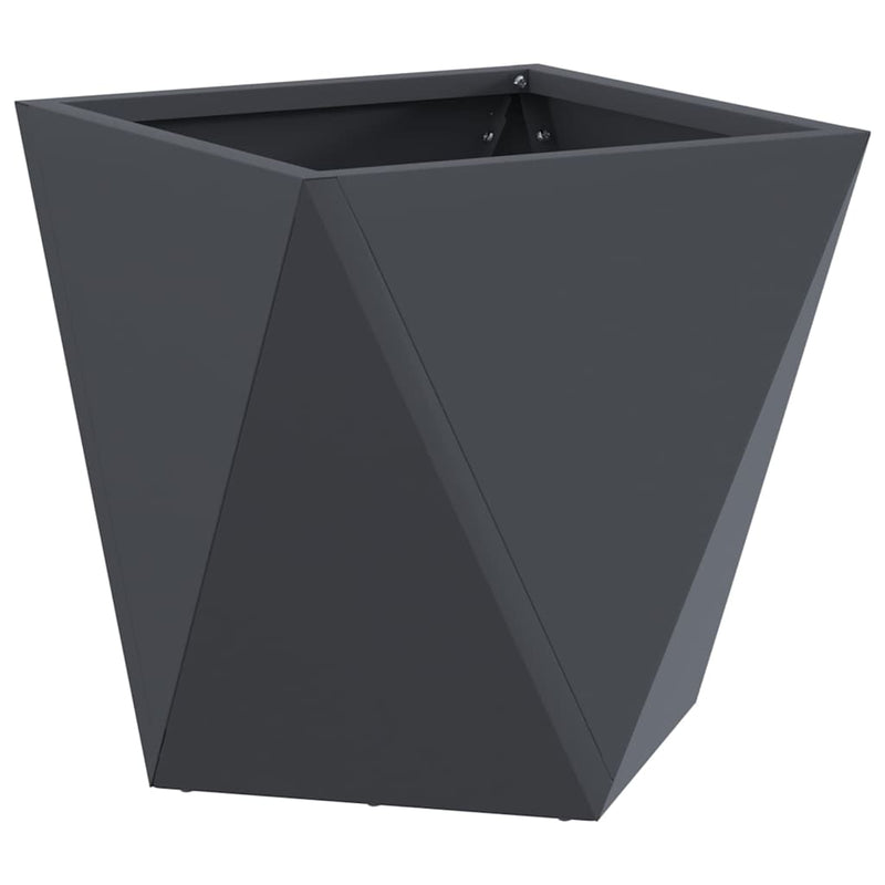 vidaXL Planter 2 pcs Anthracite 30 x 30 x 30 cm Steel