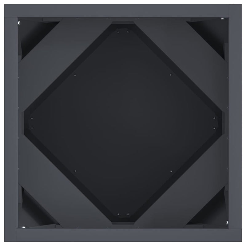 vidaXL Planter 2 pcs Anthracite 30 x 30 x 30 cm Steel