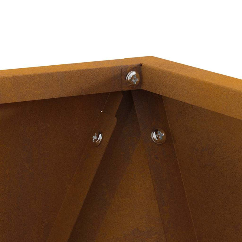 vidaXL Planter 2 pcs Rusty 30 x 30 x 30 cm Weathering Steel