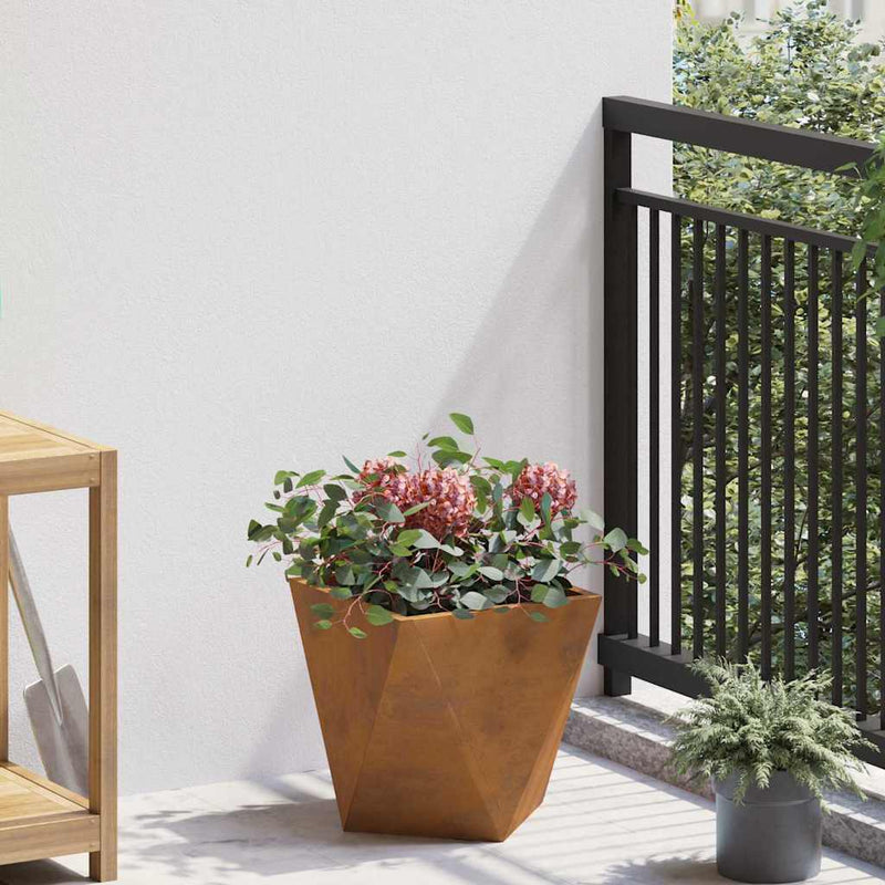 vidaXL Planter 2 pcs Rusty 30 x 30 x 30 cm Weathering Steel