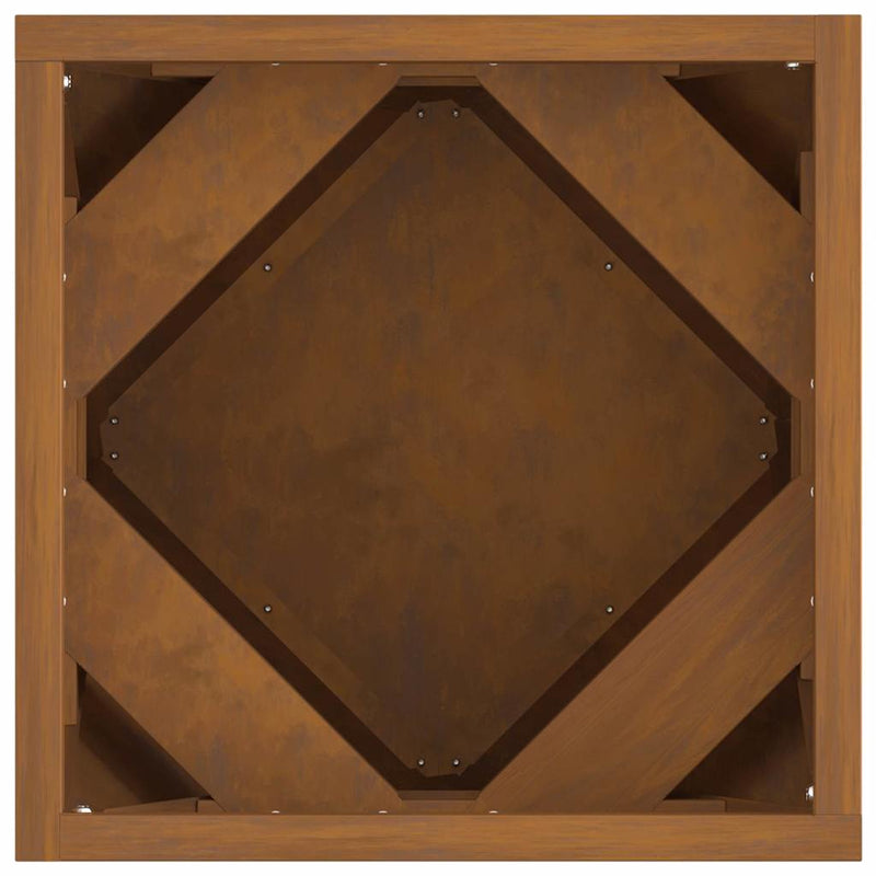 vidaXL Planter 2 pcs Rusty 30 x 30 x 30 cm Weathering Steel