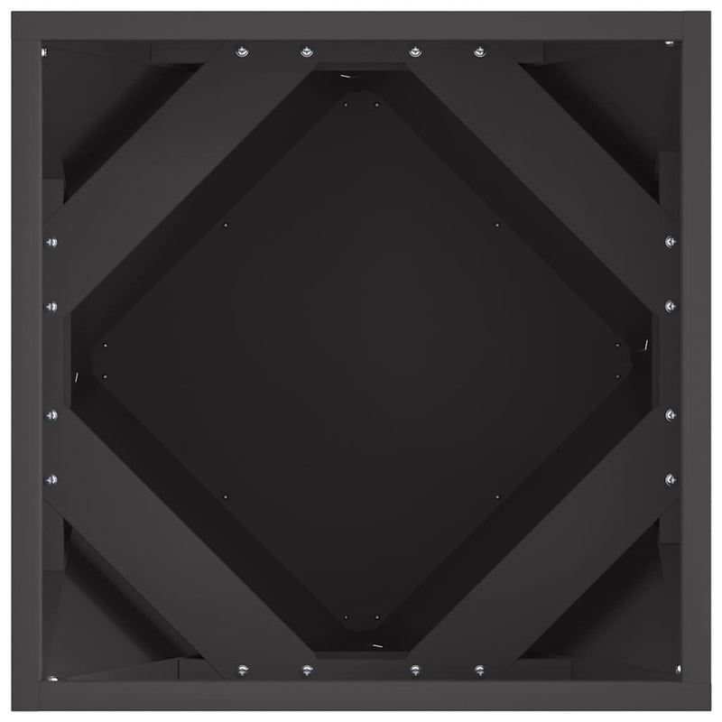 vidaXL Planter 2 pcs Black 40 x 40 x 40 cm Steel