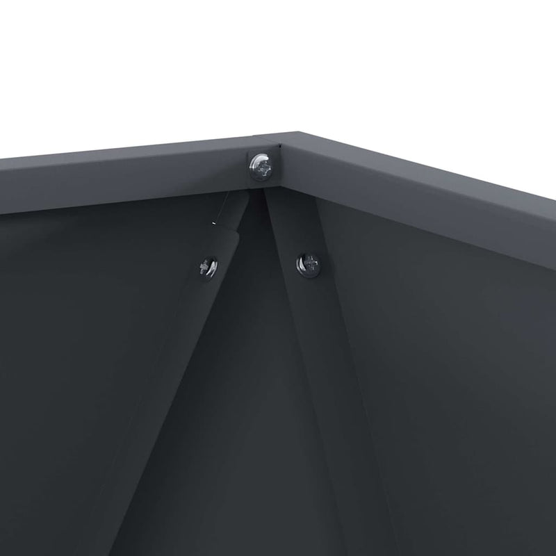 vidaXL Planter 2 pcs Anthracite 40 x 40 x 40 cm Steel