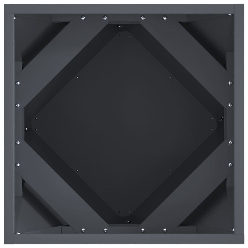 vidaXL Planter 2 pcs Anthracite 40 x 40 x 40 cm Steel