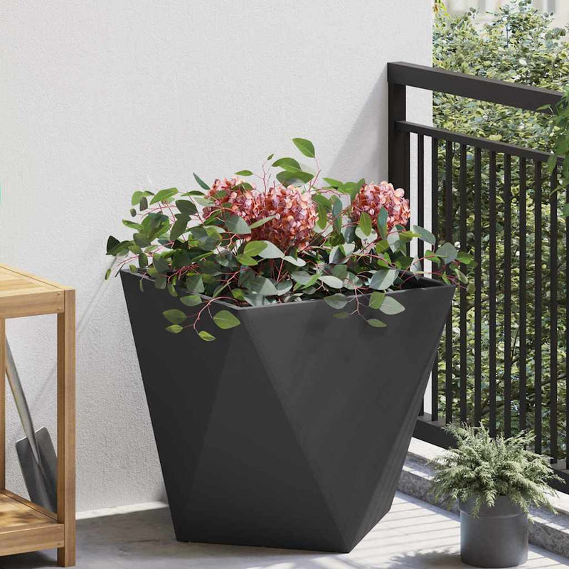 vidaXL Planter Black 50 x 50 x 50 cm Steel
