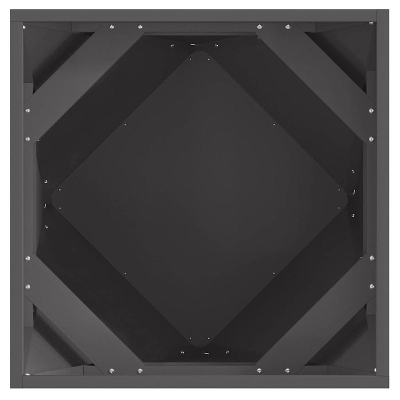 vidaXL Planter 2 pcs Black 50 x 50 x 50 cm Steel