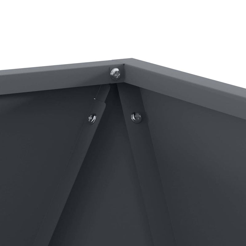 vidaXL Planter Anthracite 50 x 50 x 50 cm Steel