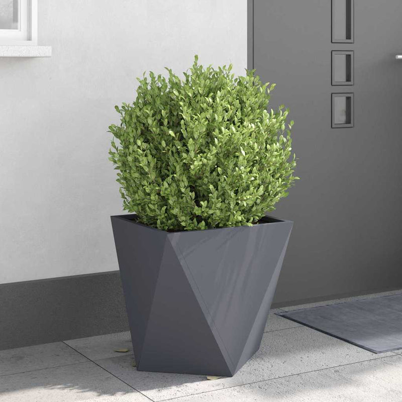vidaXL Planter 2 pcs Anthracite 50 x 50 x 50 cm Steel