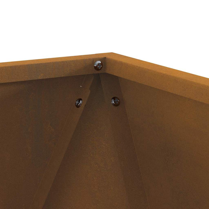 vidaXL Planter 2 pcs Rusty 50 x 50 x 50 cm Weathering Steel