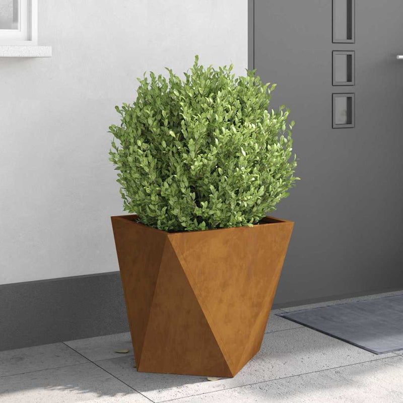 vidaXL Planter 2 pcs Rusty 50 x 50 x 50 cm Weathering Steel