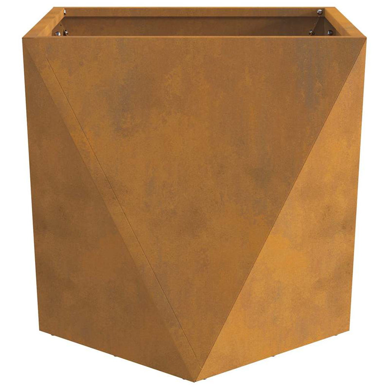 vidaXL Planter 2 pcs Rusty 50 x 50 x 50 cm Weathering Steel