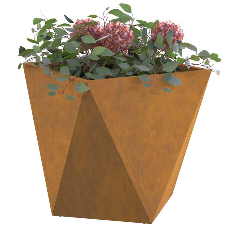 vidaXL Planter 2 pcs Rusty 50 x 50 x 50 cm Weathering Steel