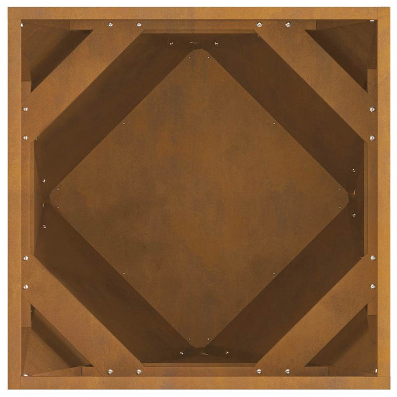 vidaXL Planter 2 pcs Rusty 50 x 50 x 50 cm Weathering Steel
