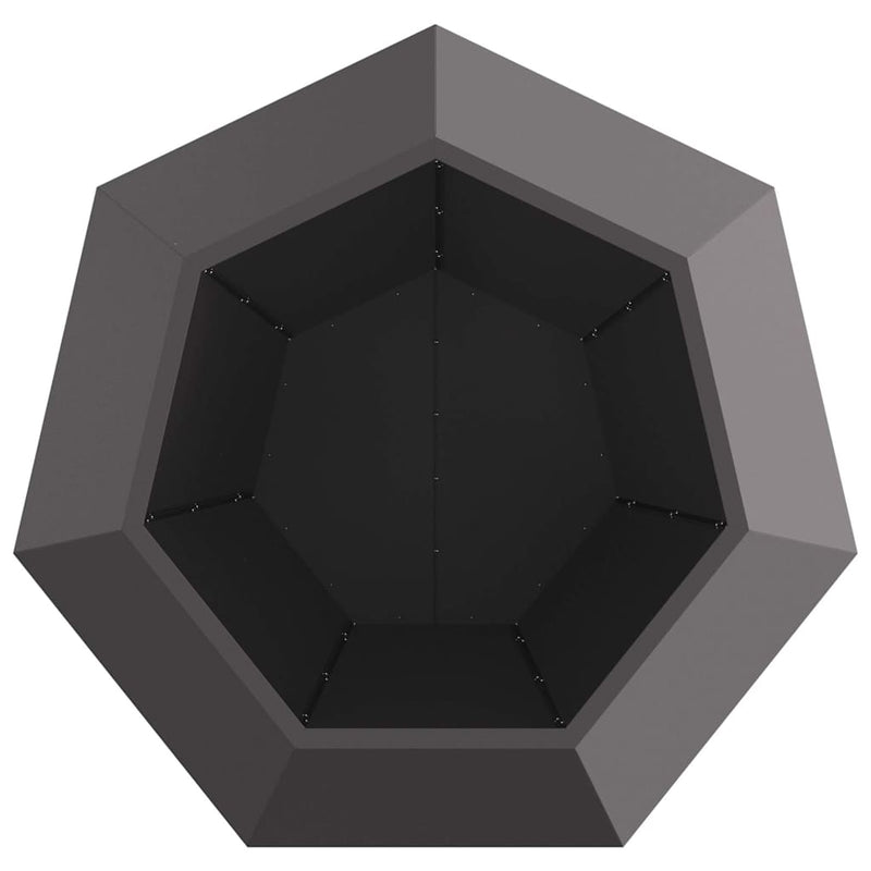 vidaXL Planter Black 100 x 100 x 80 cm Steel