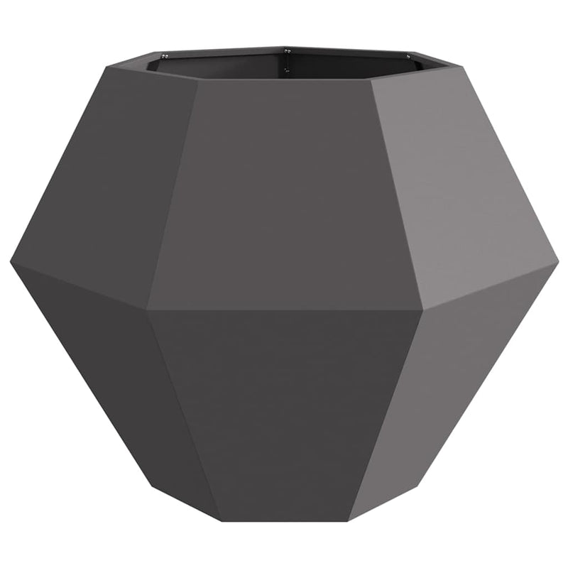 vidaXL Planter 2 pcs Black 100 x 100 x 80 cm Steel