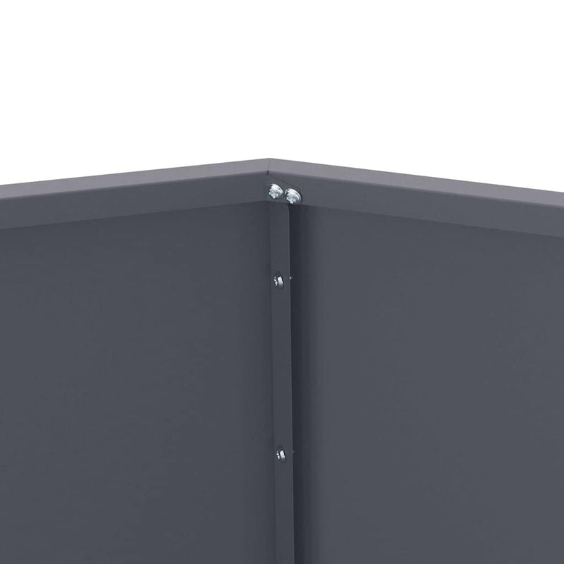 vidaXL Planter 2 pcs Anthracite 100 x 100 x 80 cm Steel