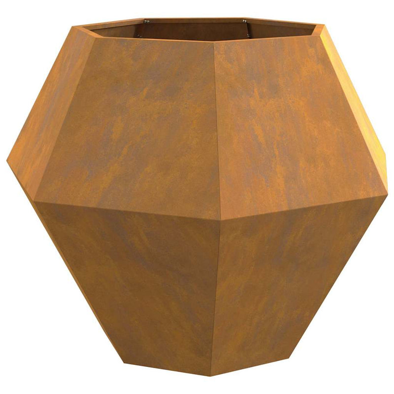 vidaXL Planter 2 pcs Rusty 100 x 100 x 80 cm Weathering Steel