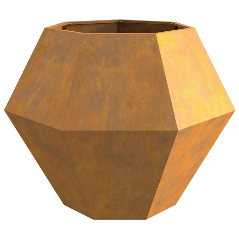 vidaXL Planter 2 pcs Rusty 100 x 100 x 80 cm Weathering Steel