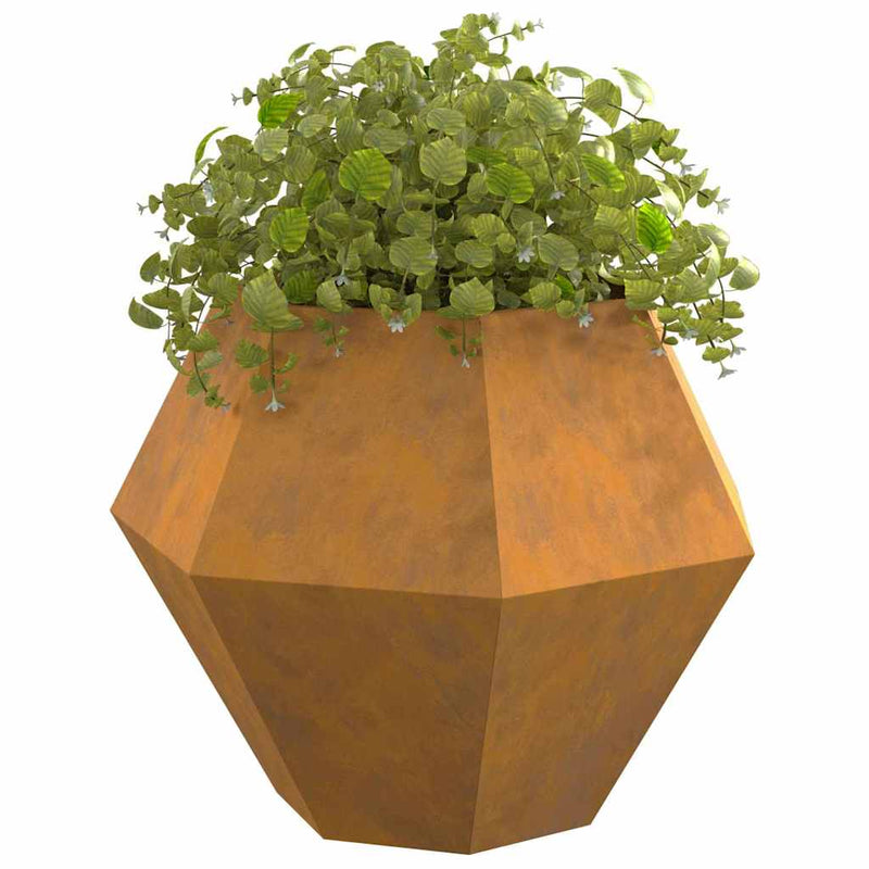 vidaXL Planter 2 pcs Rusty 100 x 100 x 80 cm Weathering Steel