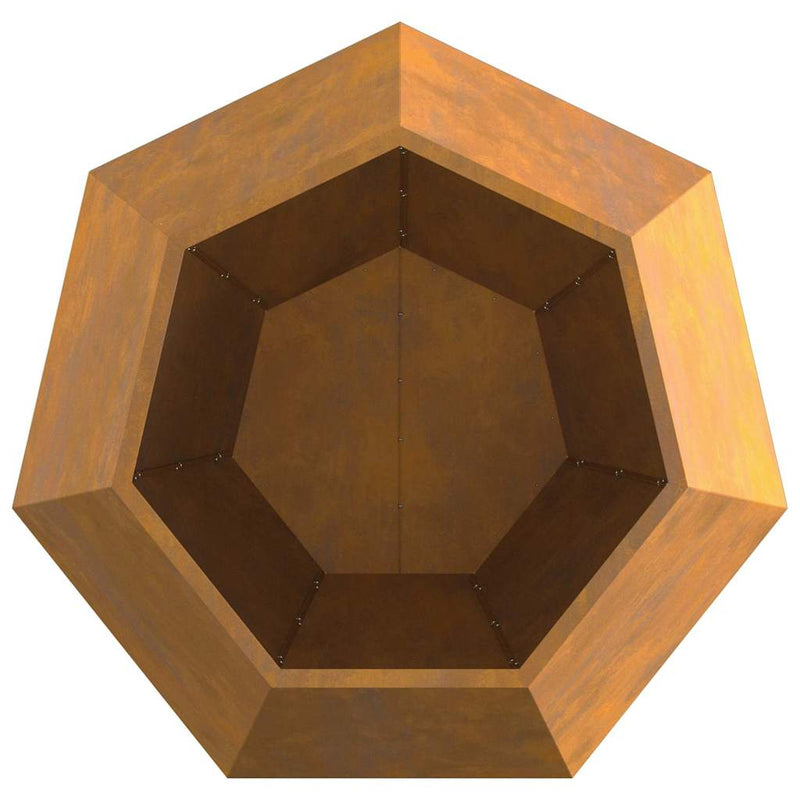 vidaXL Planter 2 pcs Rusty 100 x 100 x 80 cm Weathering Steel
